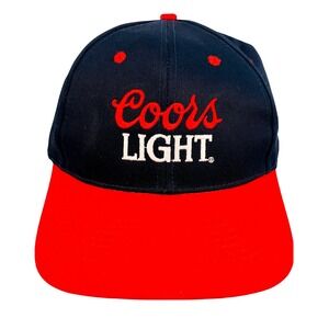 Coors Light Beer Hat Adult Dark Blue Snapback Embroidered Ball Cap Casual